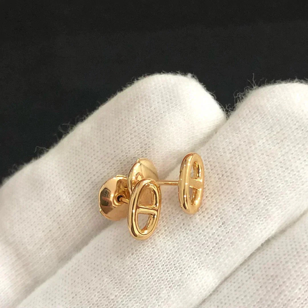 [Cyra]  CHAINE SMALL EARRINGS GOLD AND SILVER