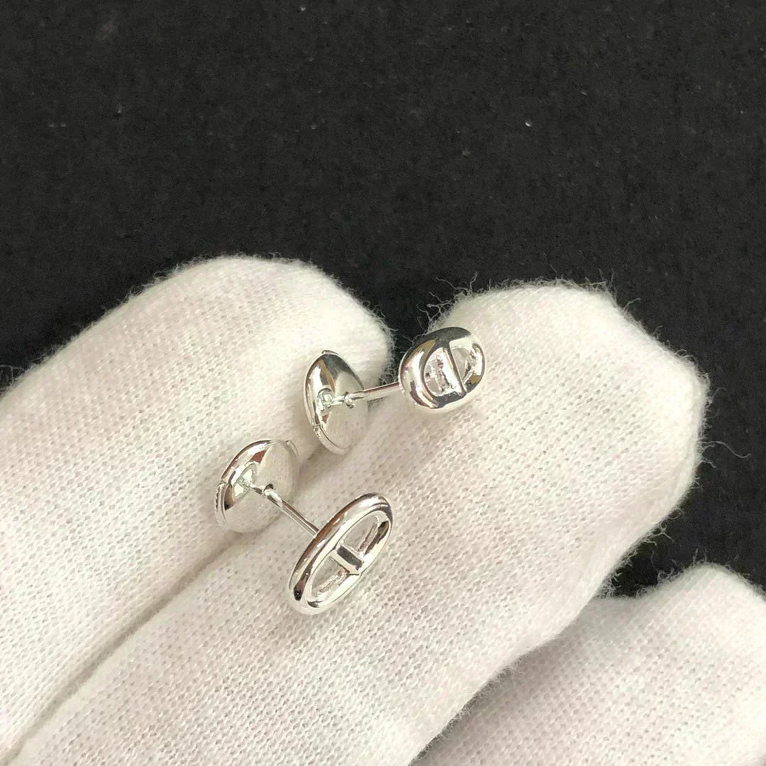 [Cyra]  CHAINE SMALL EARRINGS GOLD AND SILVER