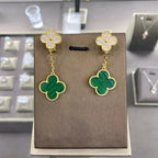 [Cyra]  CLOVER  2 MOTIFS  DIAMOND  EARRINGS (MULTIPLE CHOICESç´