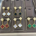 [Cyra]  CLOVER  2 MOTIFS  DIAMOND  EARRINGS (MULTIPLE CHOICESç´