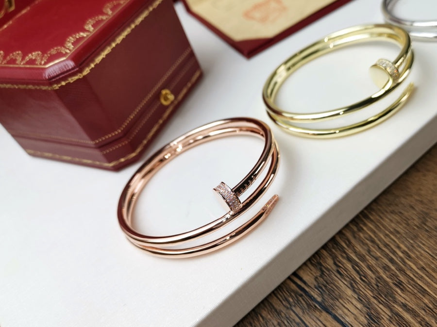 [Cyra]  JUSTE BRACELET 3.5MM DOUBLE ROW DIAMOND