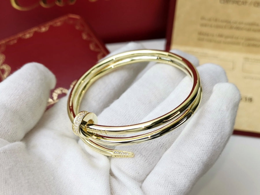 [Cyra] JUSTE UN CLOU ARMBAND 3,5 MM DOPPELREIHIG MIT DIAMANTEN