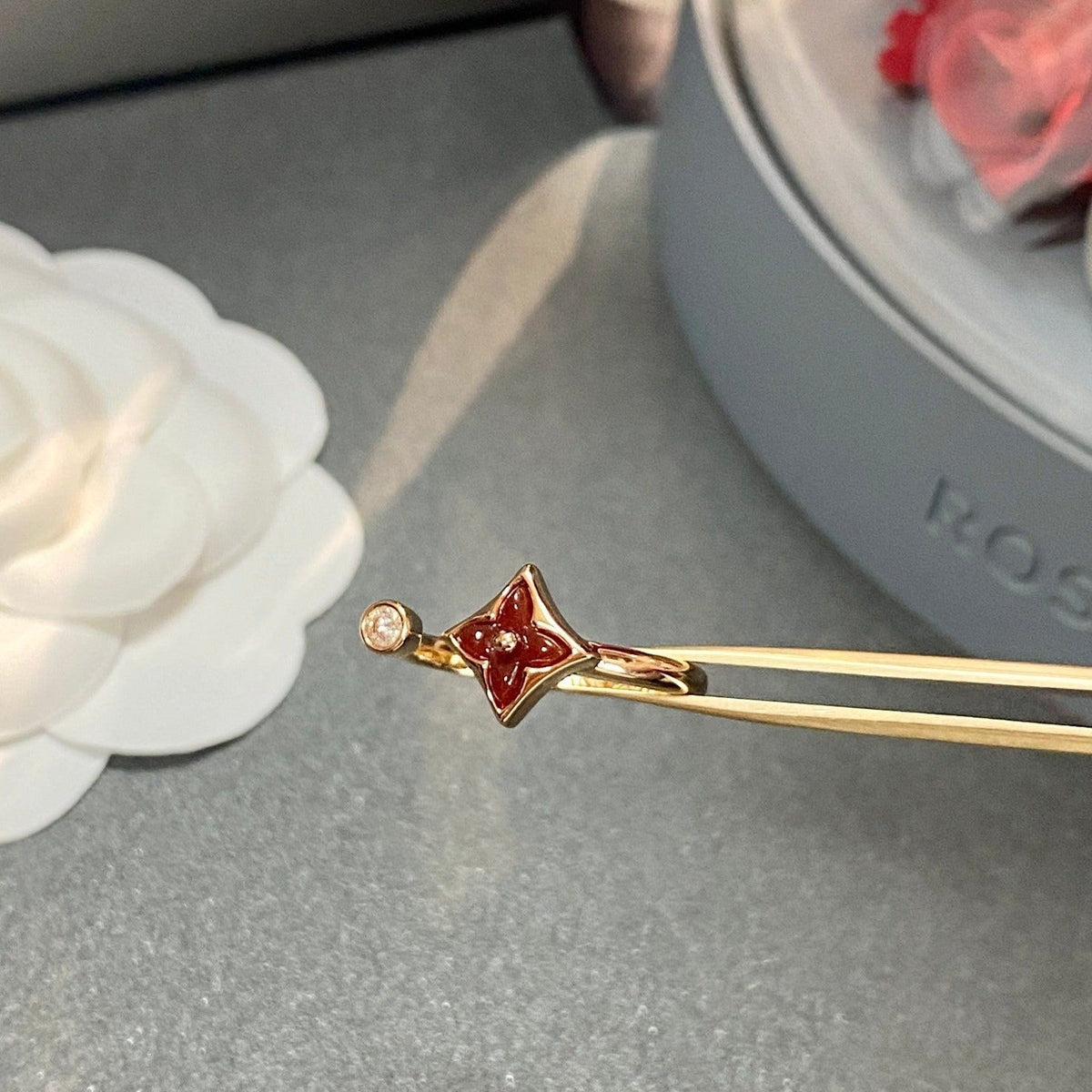 [Cyra]  STAR 1 DIAMOND OPEN RING