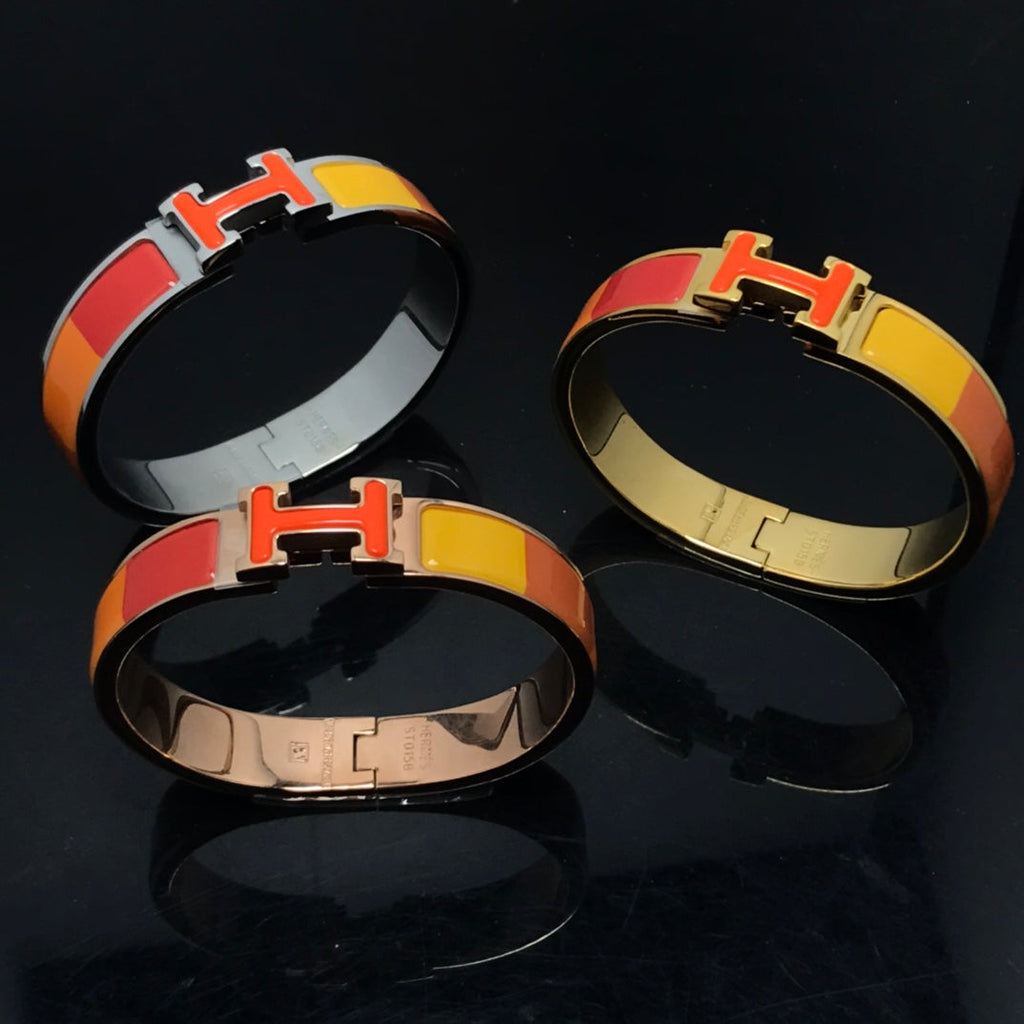 [Cyra] H-ARMBAND ORANGE REGENBOGEN KERAMIK