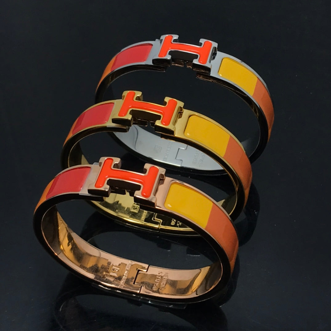 [Cyra] H-ARMBAND ORANGE REGENBOGEN KERAMIK