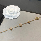 [Cyra]  STAR AND SUN 4 MOTIFS GOLD DIAMONDS BRACELET