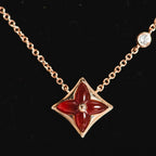 [Cyra]  STAR NECKLACE PINK GOLD 1 DIAMOND