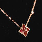 [Cyra]  STAR NECKLACE PINK GOLD 1 DIAMOND