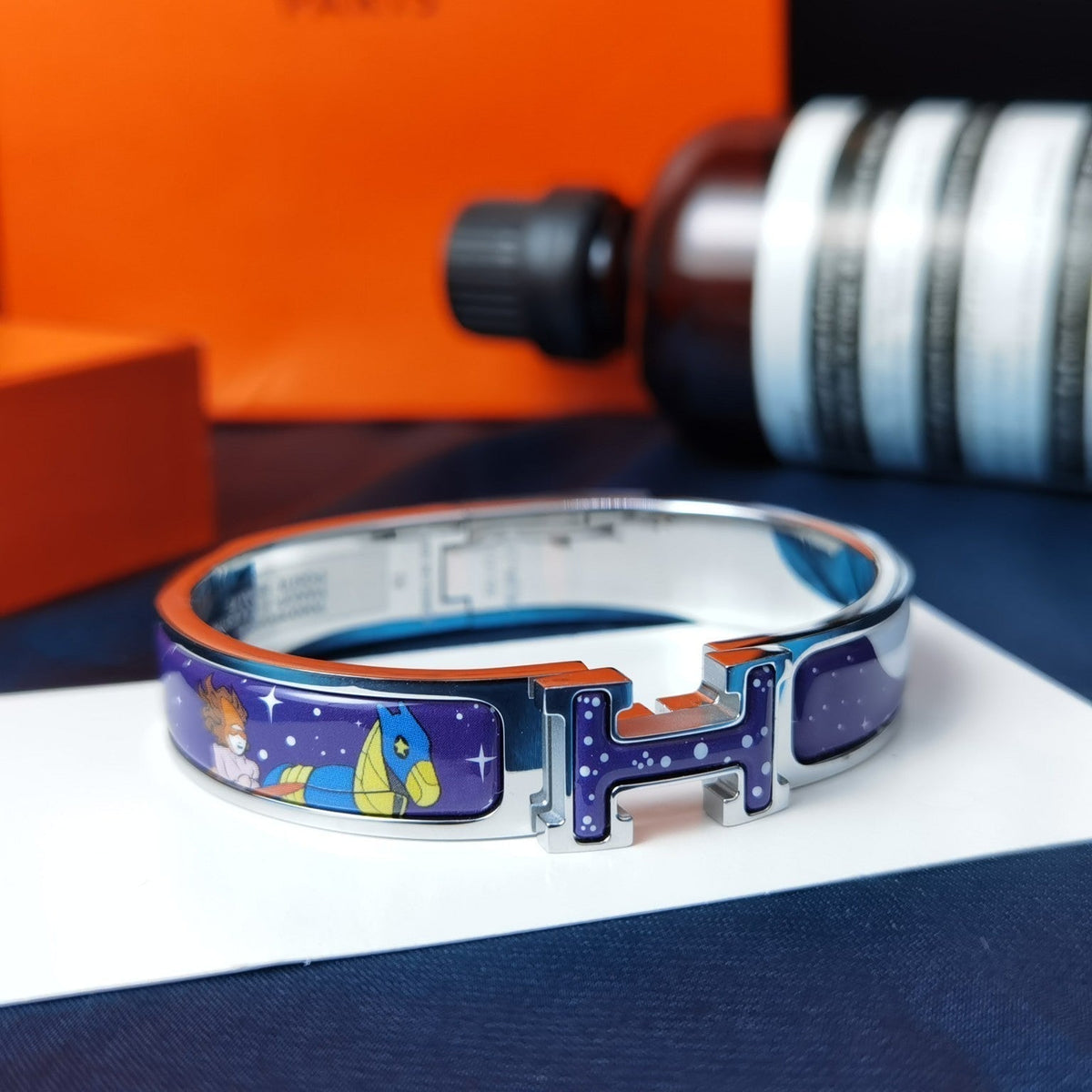 [Cyra]  H スター＆ムーン ブレスレット 12MM