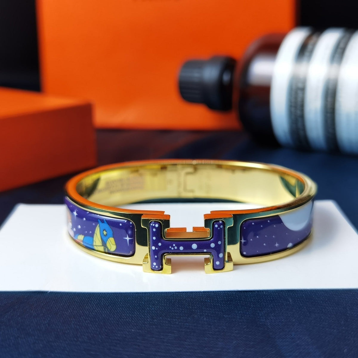 [Cyra]  H スター＆ムーン ブレスレット 12MM
