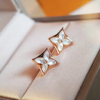 [Cyra]  STAR MOP PINK GOLD EARRINGS
