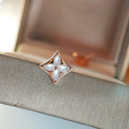 [Cyra]  STAR MOP PINK GOLD EARRINGS