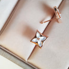[Cyra]  STAR MOP PINK GOLD EARRINGS