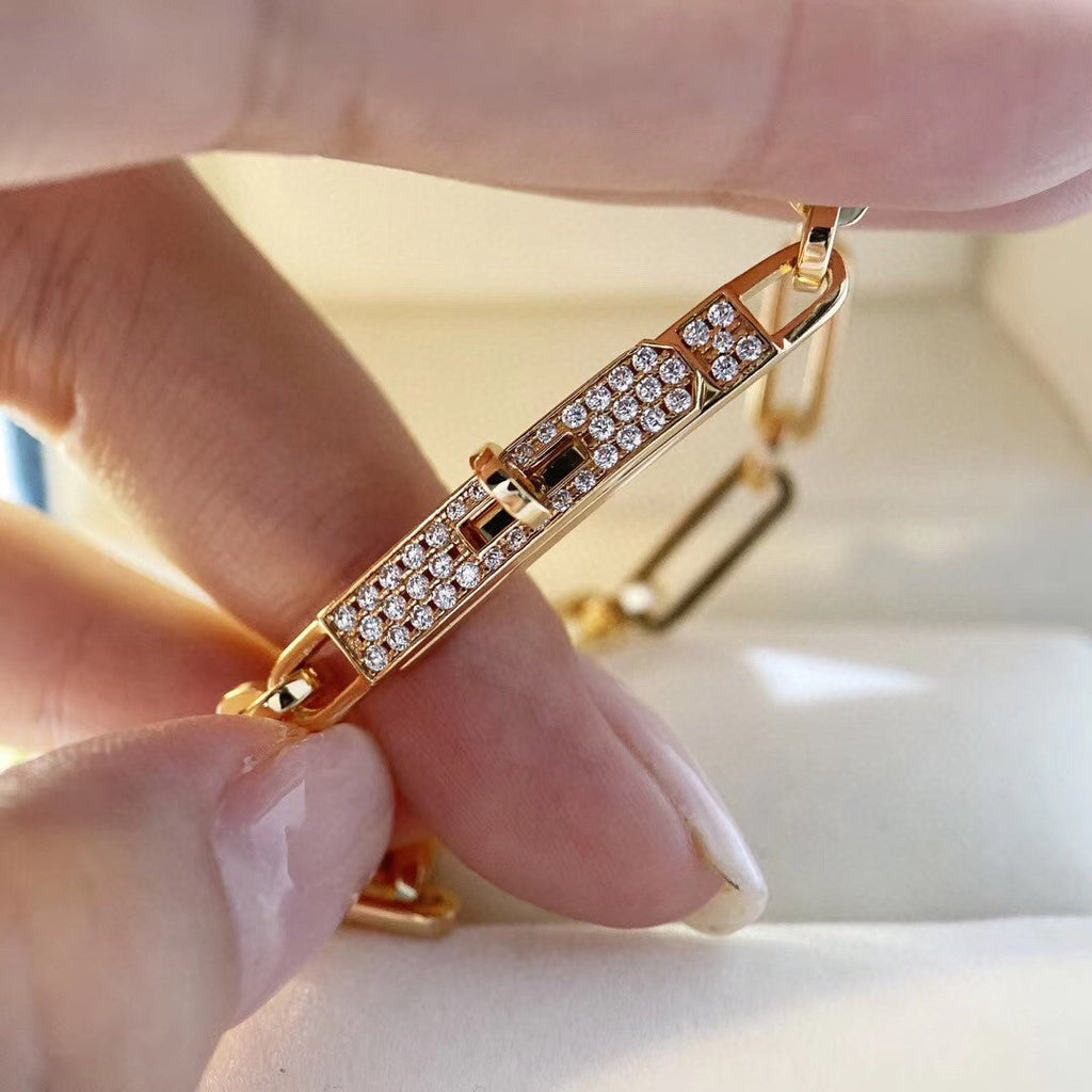 [Cyra]  KETTENARMBAND KLEINES MODELL DIAMANT