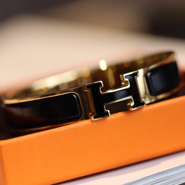 [Cyra]  H BRACELET 12MM GOLD