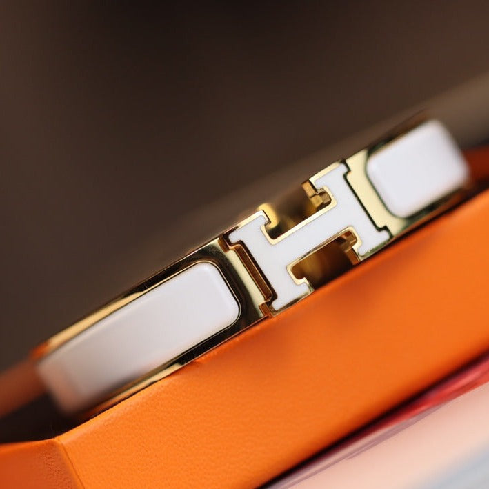 [Cyra]  H BRACELET 12MM GOLD