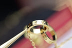 [Cyra]  LOVE NECKLACE DOUBLE RING GOLD