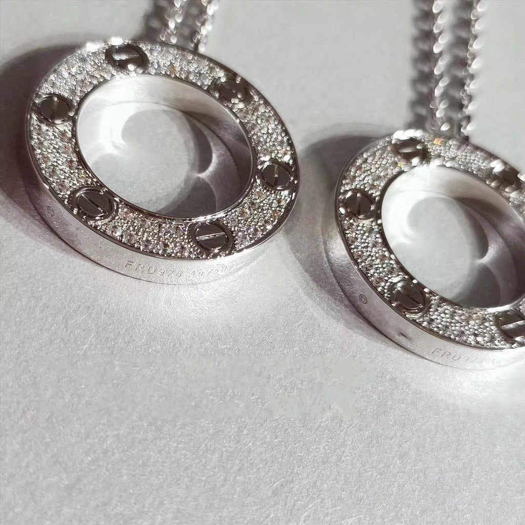 [Cyra]  LOVE NECKLACE ADJUSTABLE SILVER