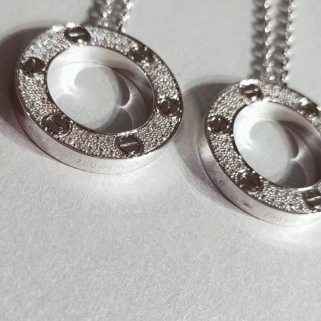[Cyra]  LOVE NECKLACE ADJUSTABLE SILVER