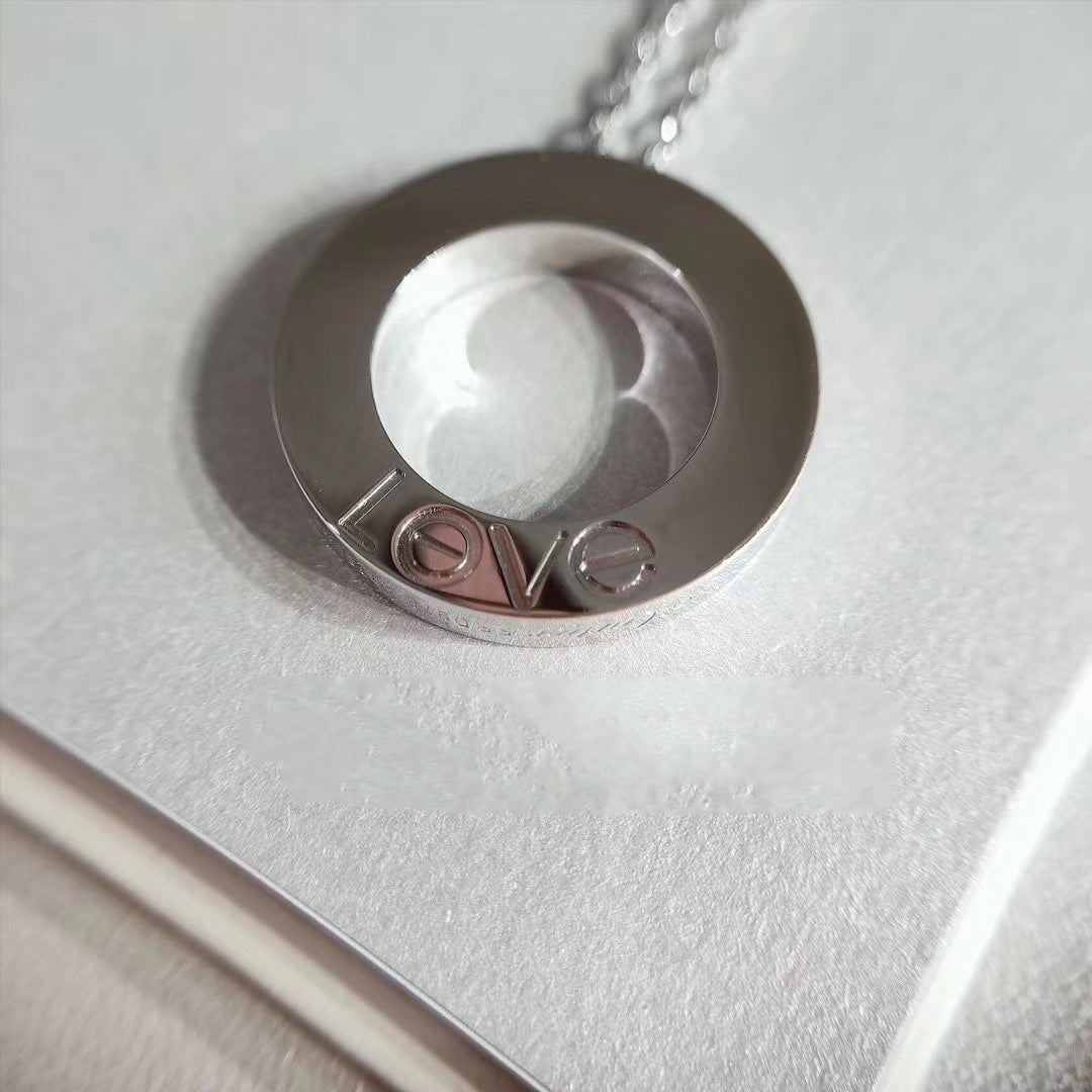 [Cyra]  LOVE NECKLACE ADJUSTABLE SILVER