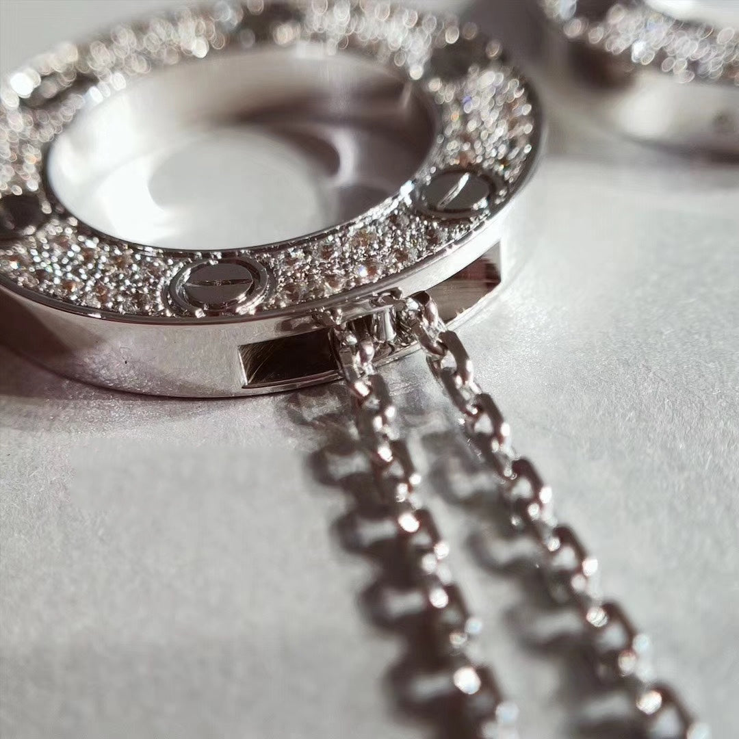 [Cyra]  LOVE NECKLACE ADJUSTABLE SILVER