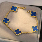 [Cyra] Neue CLOVER 5 MOTIF BLAUER ACHAT ARMBAND-KOLLEKTION