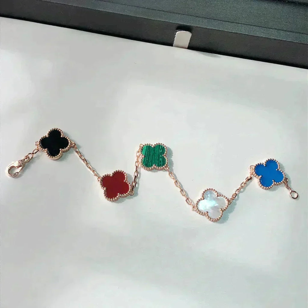 [Cyra] New CLOVER 5 MOTIFS MULTICOLOR BRACELET