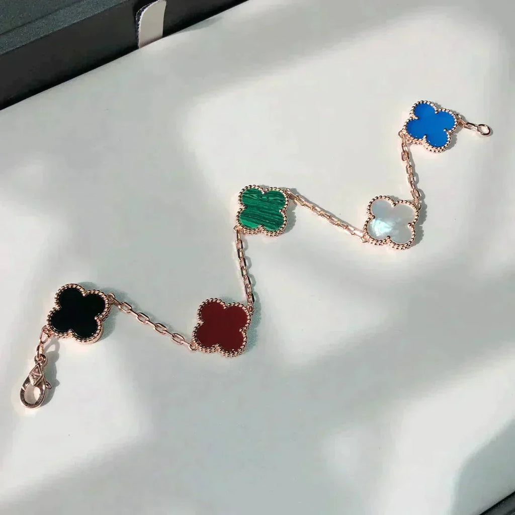 [Cyra] New CLOVER 5 MOTIFS MULTICOLOR BRACELET