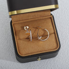 [Cyra]  JUSTE EARRINGS 12.75MM PINK GOLD DIAMOND
