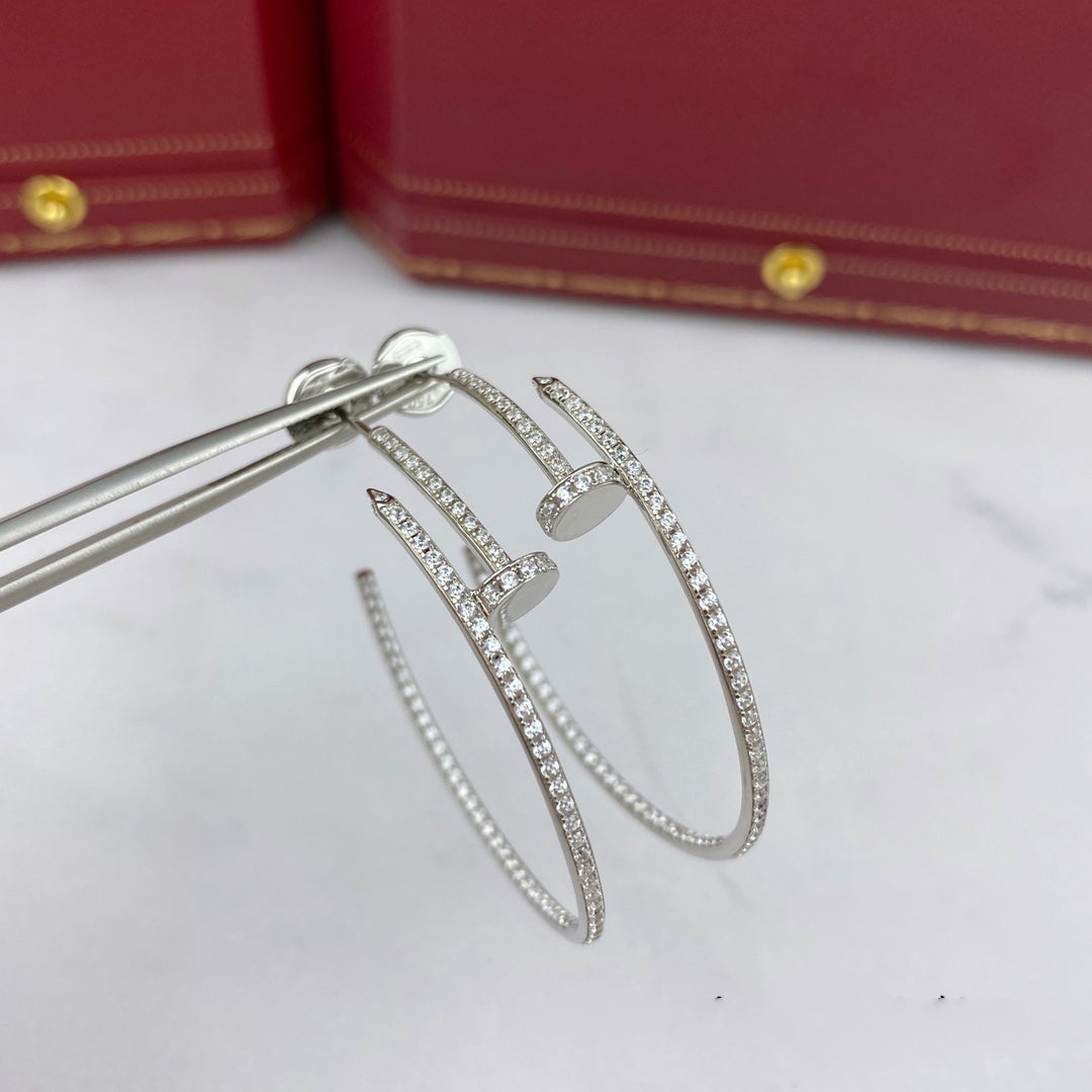 [Cyra]  JUSTE EARRINGS FULL DIAMONDS 1.8MM