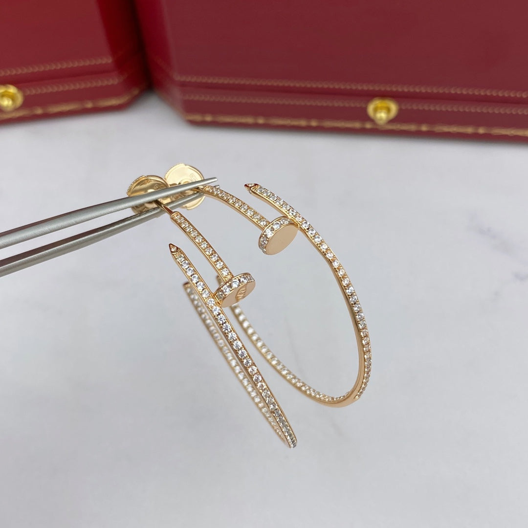 [Cyra]  JUSTE EARRINGS FULL DIAMONDS 1.8MM