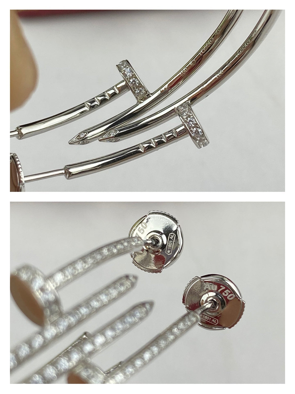 [Cyra]  JUSTE EARRINGS FULL DIAMONDS 1.8MM