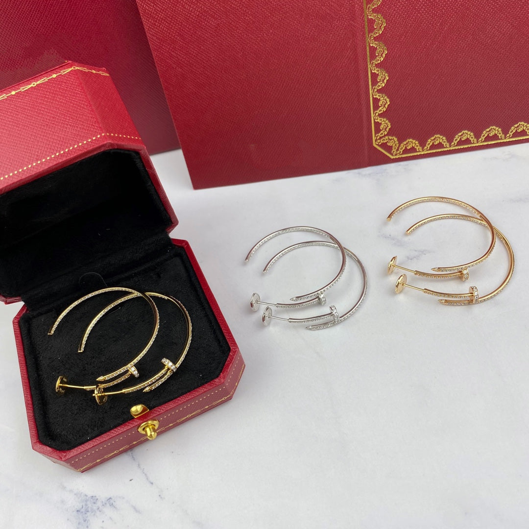 [Cyra]  JUSTE EARRINGS FULL DIAMONDS 1.8MM