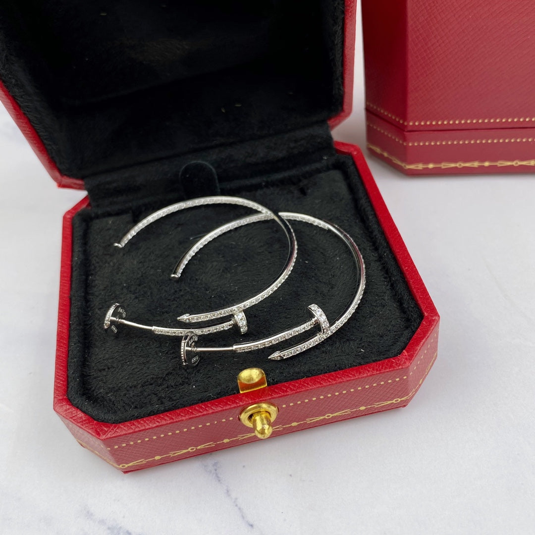 [Cyra]  JUSTE EARRINGS FULL DIAMONDS 1.8MM