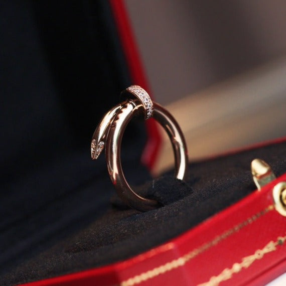 [Cyra]  JUSTE RING 2.65MM PINK GOLD DIAMOND