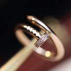 [Cyra]  JUSTE RING 2.65MM PINK GOLD DIAMOND