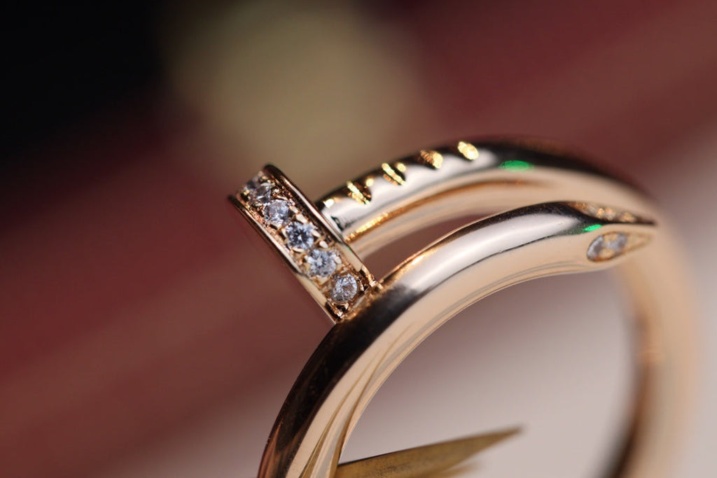 [Cyra]  JUSTE RING 2.65MM PINK GOLD DIAMOND