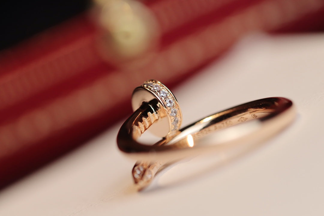 [Cyra]  JUSTE RING 2.65MM PINK GOLD DIAMOND