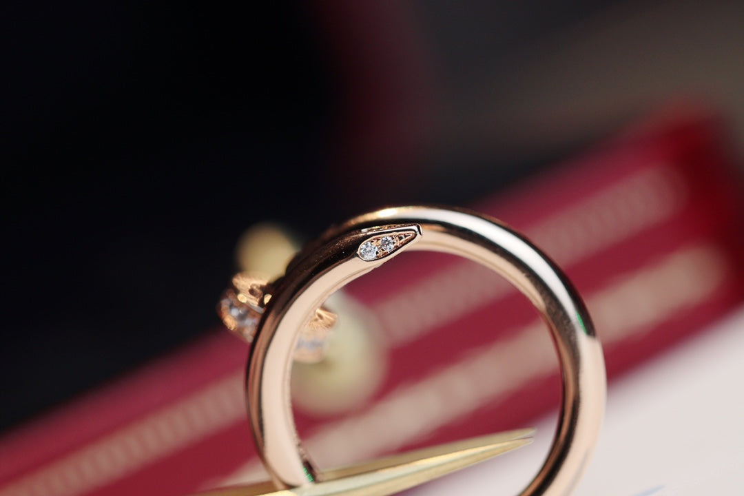 [Cyra]  JUSTE RING 2.65MM PINK GOLD DIAMOND