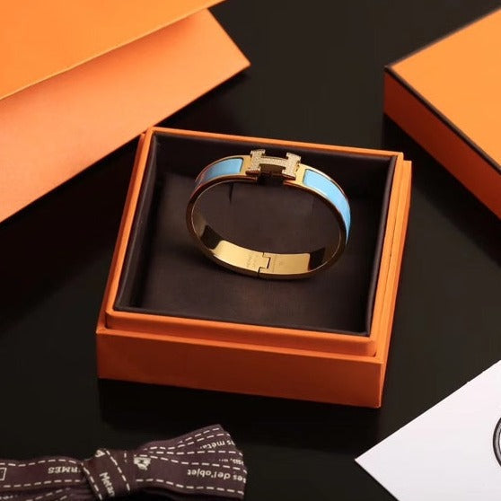 [Cyra]  H CLOUD BLAUES ARMBAND GOLD DIAMANT