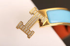 [Cyra]  H CLOUD BLAUES ARMBAND GOLD DIAMANT