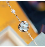 [Cyra]  SUN MOP GOLD 1 DIAMOND NECKLACE
