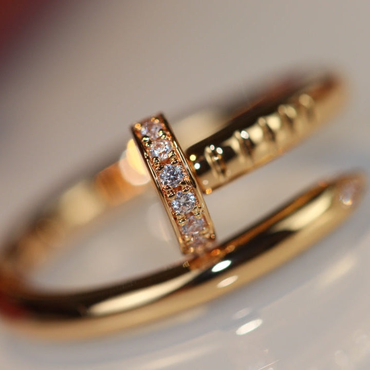 [Cyra]  JUSTE RING 2.65MM GOLD DIAMOND