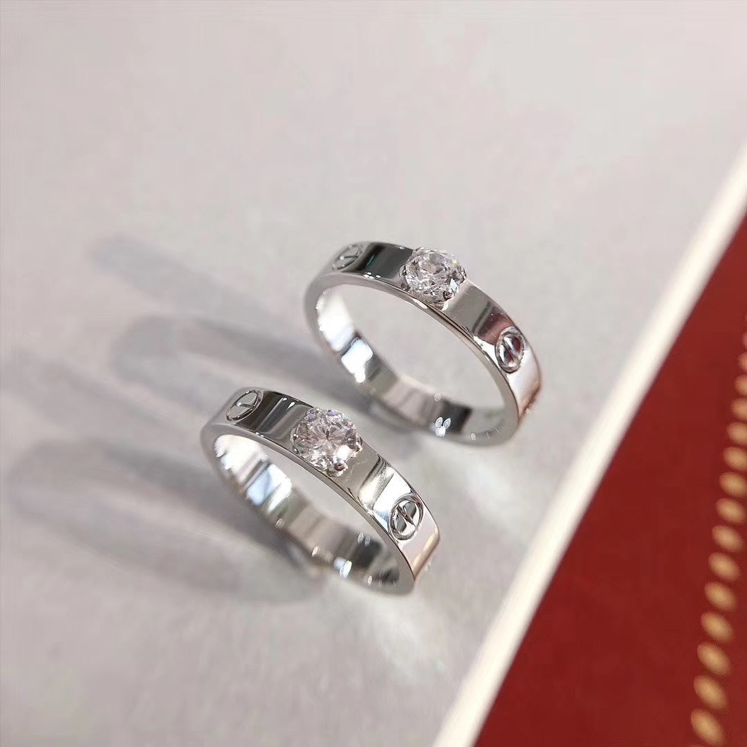 [Cyra]  LOVE RING 3.6MM 1 BIG DIAMOND