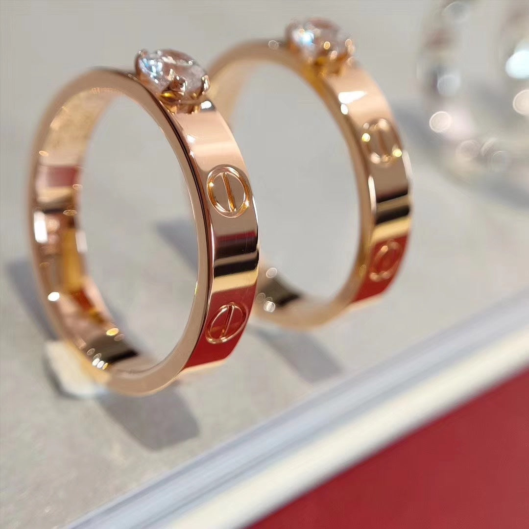 [Cyra]  LOVE RING 3.6MM 1 BIG DIAMOND