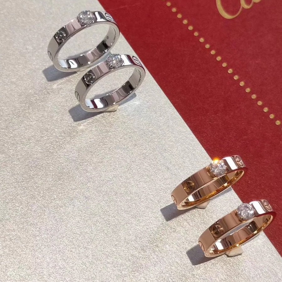 [Cyra]  LOVE RING 3.6MM 1 BIG DIAMOND