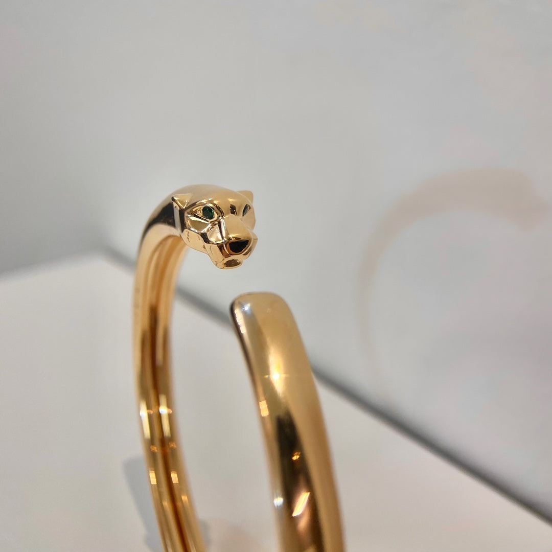 [Cyra]  PANTHERE GOLD OPEN BRACELET