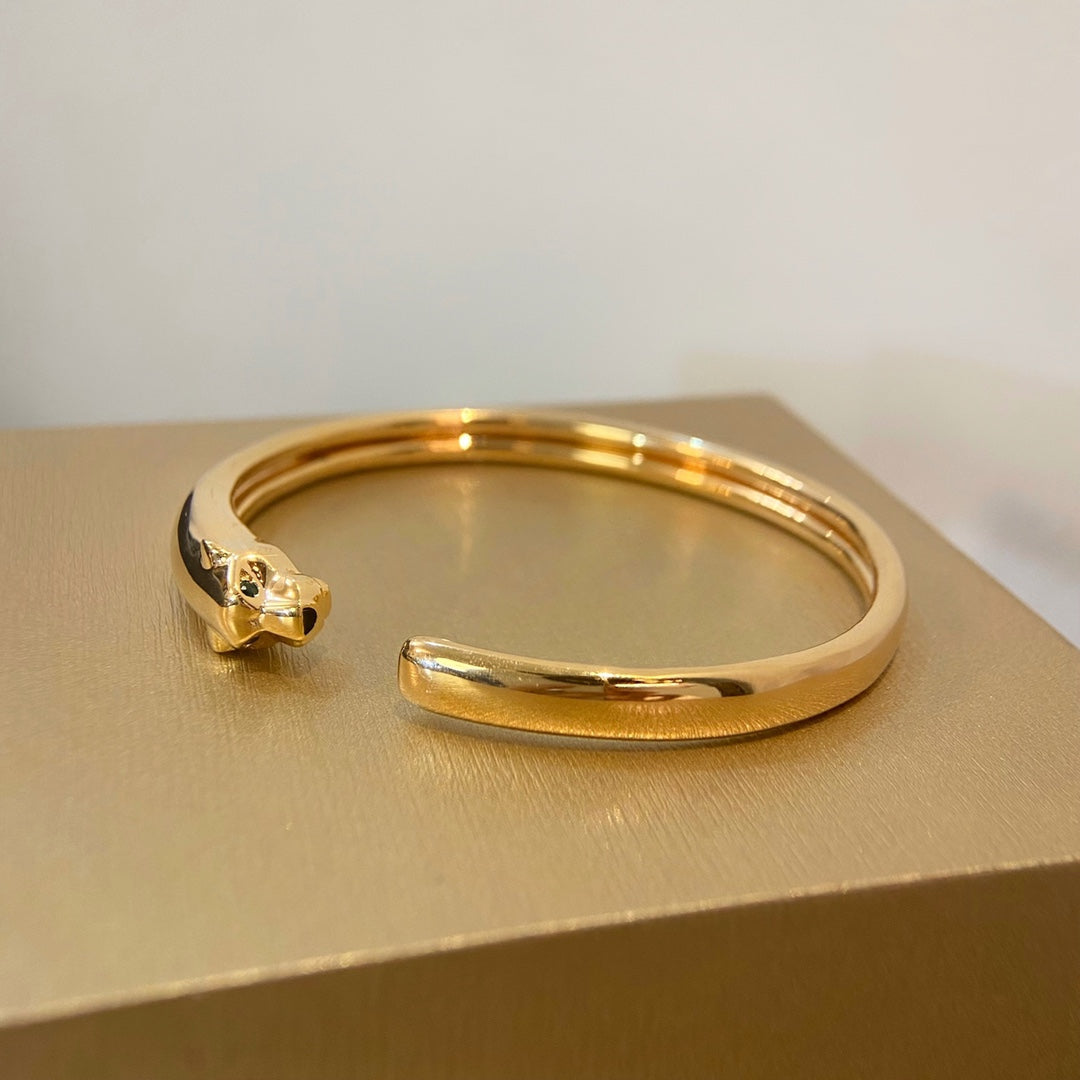 [Cyra]  PANTHERE GOLD OPEN BRACELET