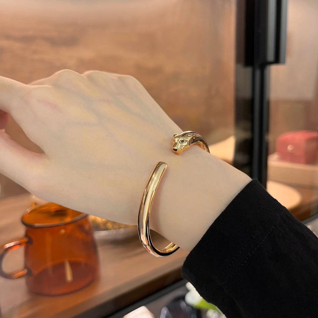 [Cyra]  PANTHERE GOLD OPEN BRACELET