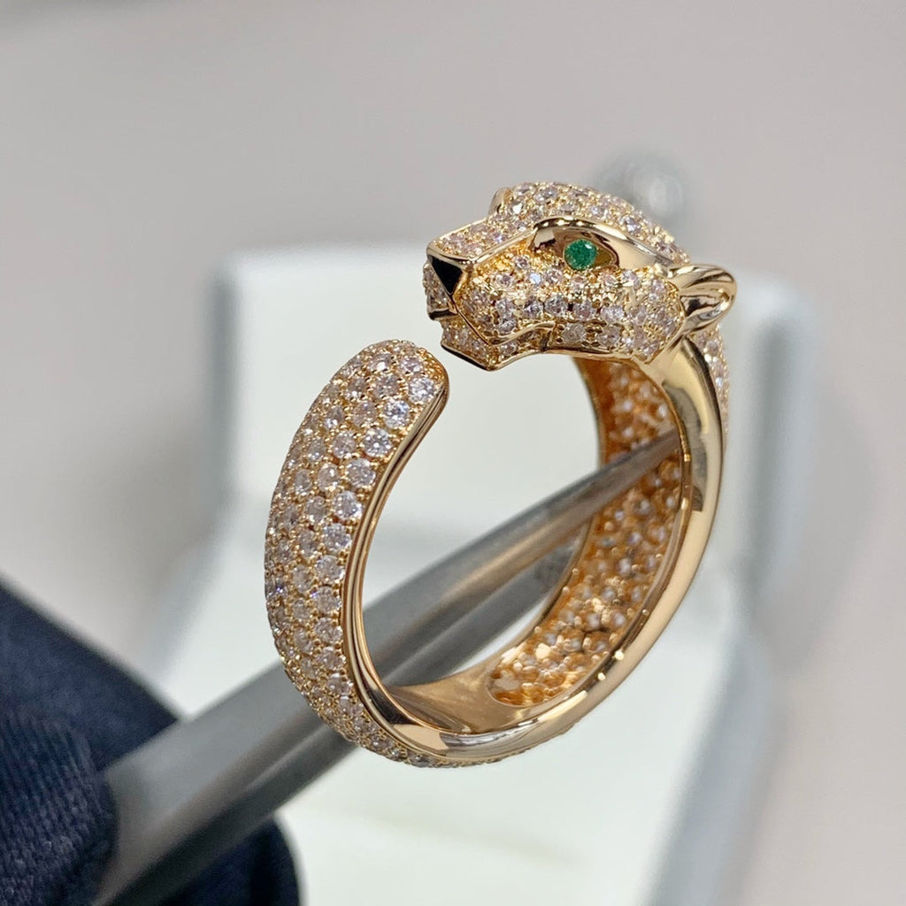 [Cyra]  PANTHERE PINK GOLD DIAMOND RING